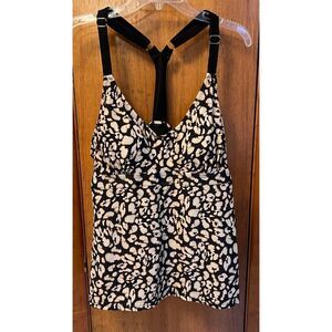 Women's Heat Tankini Yellow/Black Bathing Suit Top